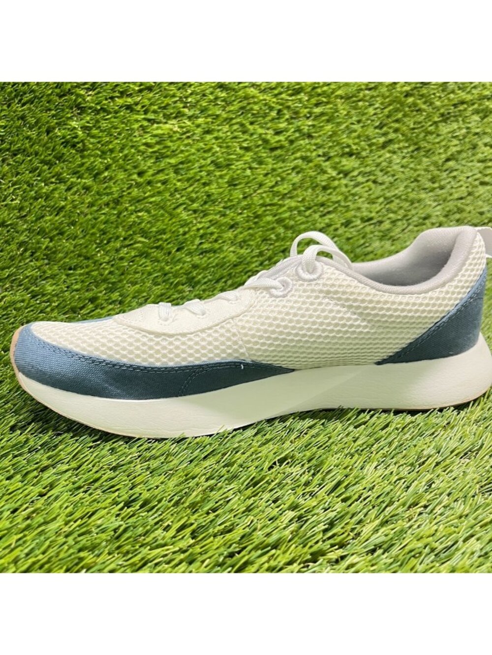Allbirds Courier Mens Size 8 White Blue Athletic Running Walking Shoes Sneakers